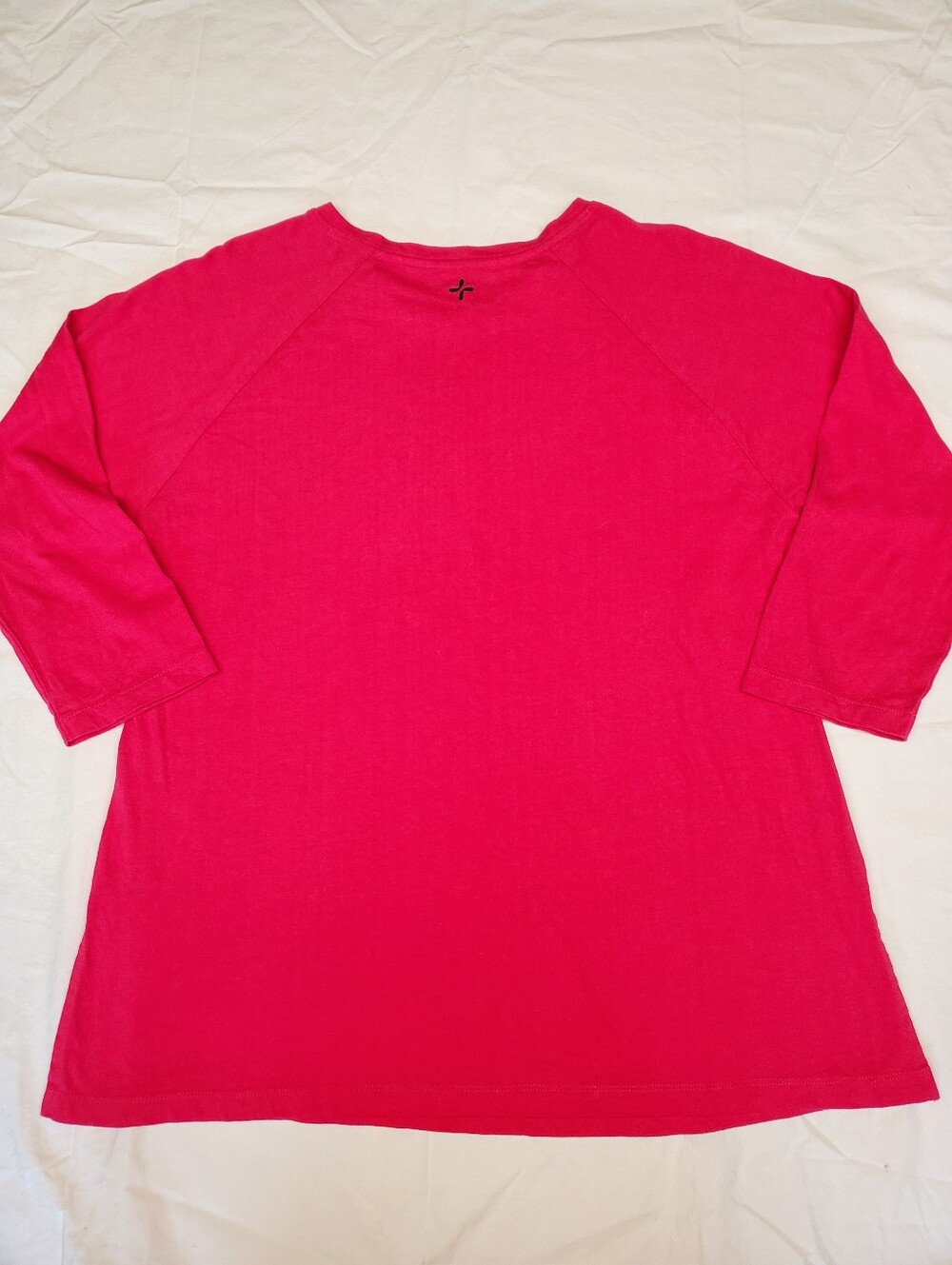 Care+Wear Port Access Shirt Large Raspberry Pink 3/4 Sleeve Chemo Infusion Zip